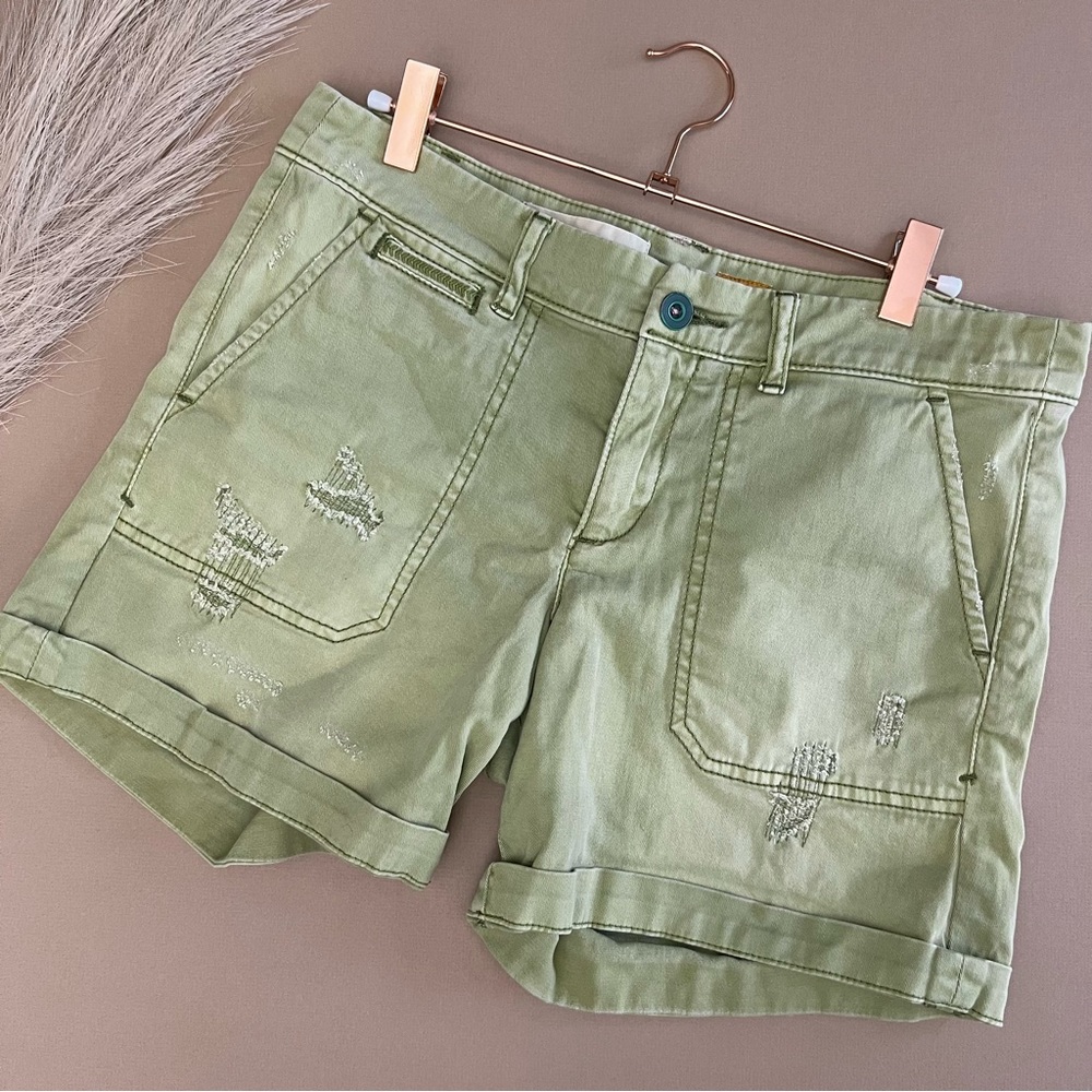 Anthropologie Sage Green Chino Shorts - Picture 3 of 16